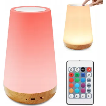 Stojací lampa NOČNÍ LAMPA LED 13 RGB DOTYKOVÁ STMÍVATELNÁ 15cm S DÁLKOVÝM OVLÁDÁNÍM
