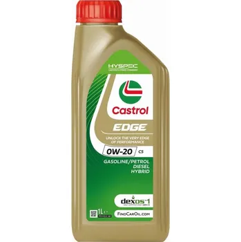 Motorový olej CASTROL EDGE 0W20 C5 1L pro diesel, benzín, hybridní motory JAGUAR OPEL FIAT FORD