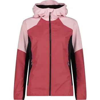 Dámská bunda CMP WOMAN JACKET HYBRID FIX HOOD 38 Červená, Růžová, Černá