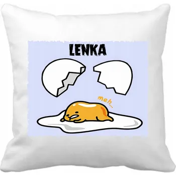 Polštář Polštář filmový, herní, knižní, komiksový, hudební Gudetama Egg 40 x 40 cm