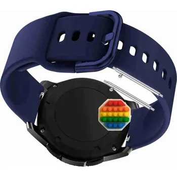 Pouzdro na mobilní telefon Řemínek / Pásek Řemínek pro Withings ScanWatch Nova, Silikonový, Tmavě Modrý (Navy), Nastavitelný