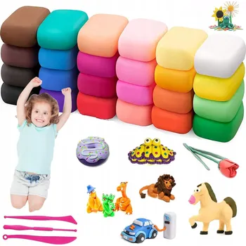 Modelovací hmota MODELOVACÍ HMOTA MAGICKÁ PLASTELÍNA 50 BAREV PRO DĚTI 3+