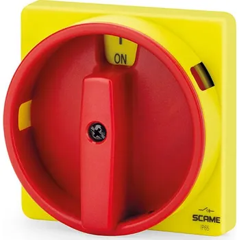 spínač Scame 590.YM67R6 Ovládací rukojeť MANOVRA - 67x67mm R emergency uzamyk. (63A,80A)