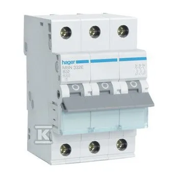 Jistič Nadproudový jistič MB332A 3P B32A B 32A Hager