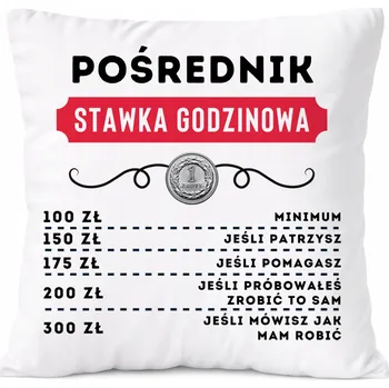 Obraz Polštář pro omítkáře jako Dárek s potiskem a fotografií Bílá PoliDraw