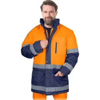 Pracovní oblečení Zimní zateplená bunda Reis BLUE-ORANGE-J velikost 3XL