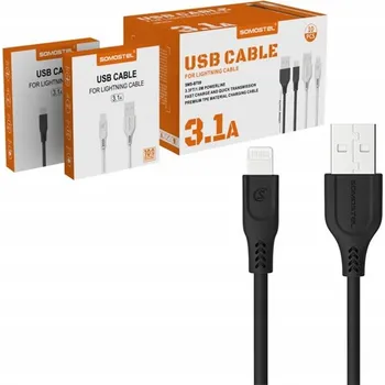 Datový kabel Kabel Somostel USB - Apple Lightning 1 m černý