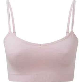 Podprsenka TriDri® Dámská sportovní bezešvá podprsenka TR510 Light Pink Melange S
