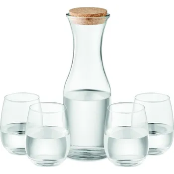 Karafa a pohárky ze skla bez potisku bez potisku 5 bez potisku