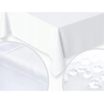 ubrus UBRUS BÍLÝ ODOLNÝ SKVRNÁM KLASICKÝ 150X400 HLADKÝ MATNÝ