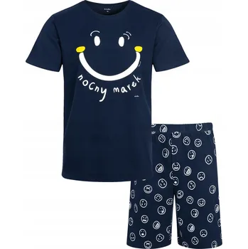 Pánské pyžamo Pánské pyžamo tmavě modré Krátký rukáv XL Nocny Marek ENDO
