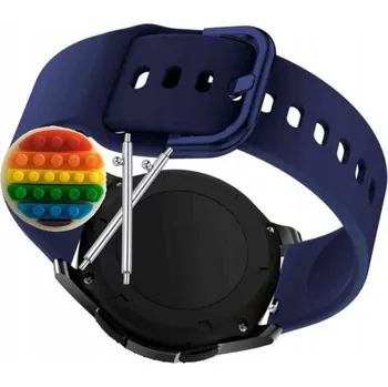 Pouzdro na mobilní telefon Pásek Řemínek pro Garmin Forerunner 55, Silikon, tmavě modrá smyčka, nastavitelný