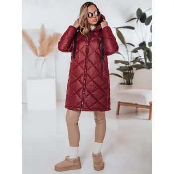 Dámská bunda Dámská zimní bunda s kapucí SNOWVIBE Dstreet TY4989 Barva: Červená, Velikost: L