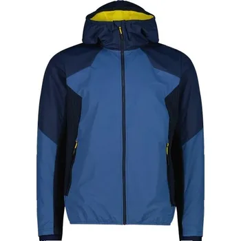 Pánská bunda CMP MAN JACKET FIX HOOD 48 Modrá, Tmavě modrá, Žlutá