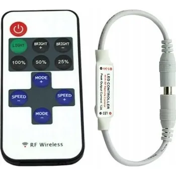 LED páska RF Stmívač pro LED Pásky s Dálkovým Ovládáním 6A 72W