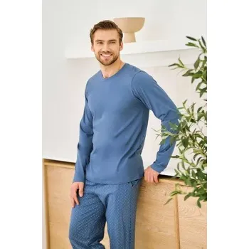 Pánské pyžamo Pánské pyžamo 3474-Lorenzo, dlouhý rukáv, tmavě modrá, vel. M, L, XL, XXL