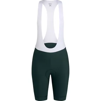 cyklistické kraťasy Rapha Women's Core Bib Shorts - Forest Green/White M