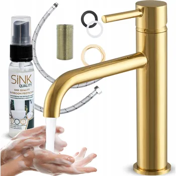 Vodovodní baterie Stojánková umyvadlová baterie Sink Quality CORTO zlatá