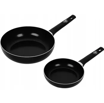 Pánev Sada 2 keramických pánví 20/28 cm, černé, nepřilnavé, indukce