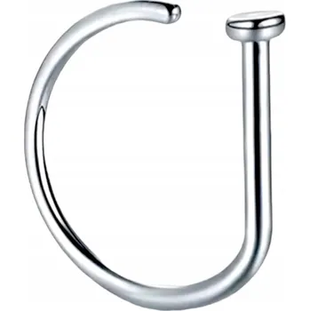 Náušnice Kroužek do nosu BIZU titanový stříbrný 1,00 mm 8,00 mm