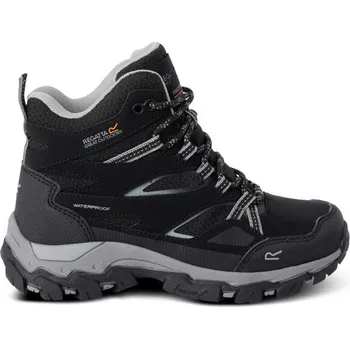 Pánská treková obuv Dětská treková obuv REGATTA OUTDOORS HOLCOMBE III KIDS 36 Černá, Šedá