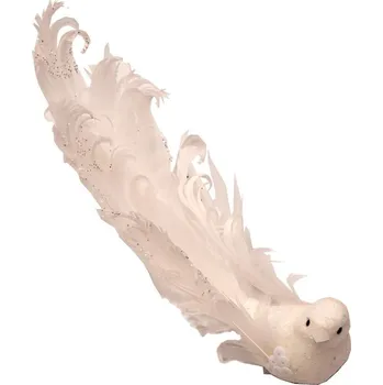 Svatební dekorace Dekorace 240 mm ptáček, skřipec, bílý mix