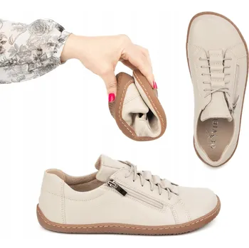 Dámské tenisky Minimalistické barefoot kožené dámské boty 1242 béžové 41