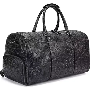 Cestovní taška Bullcaptain kožená cestovní taška embossed 31L