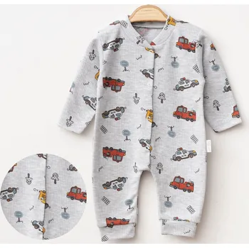 Kojenecký overall Dětský overal s Autíčky, šedý 68