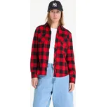 Košile Urban Classics Ladies Turnup Checked Flanell Shirt Black/ Red XL