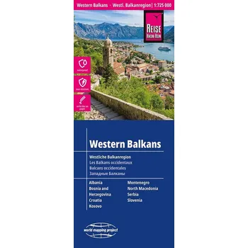 Reise Know-How Landkarte Westliche Balkanregion / Western Balkans (1:725.000)