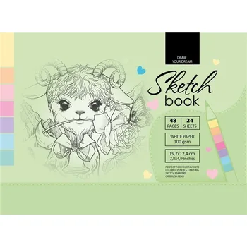 Skicák 197x124 mm, 48 listů, 100g papír TW FRESH