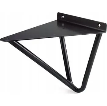 police Držák police černý matný LOFT podpěra úchyt pod polici WM-1012 186x200mm