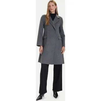 Dámský kabát ViCOLO Vlněný kabát TF0073 Šedá Regular Fit XS