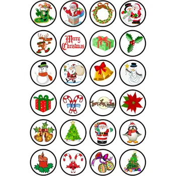 Jedlá dekorace na dort VÁNOCE-81 Materiál: Jedlý papír