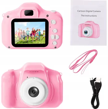 Digitální fotoaparát Dětský fotoaparát Lewer X2 40 Mpx, růžový