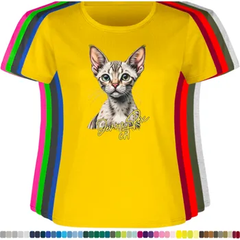 damske-levne-bavlnene-tricko-digitalni-potisk-kocka-devon-rex Barva: Yellow - žlutá, velikost: XS