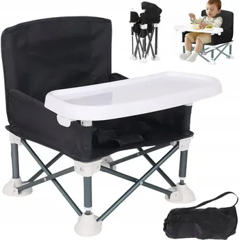 Jídelní židlička Skládací jídelní židlička pro děti, nastavitelná sedačka 3v1 s tácem