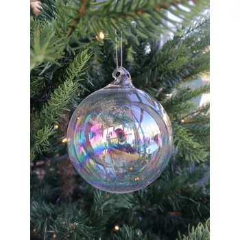 Vánoční ozdoba Vánoční Koule skleněná klasická, "mýdlová bublina" 10 cm