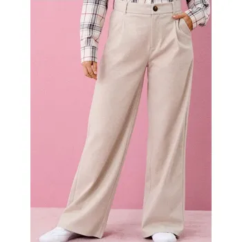 Dámské kalhoty Sinsay - Kalhoty wide leg - krémová - 478FJ-12X - 478FJ-12X-M