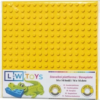 ostatní stavebnice L-W Toys Podložka na stavění JUNIOR 16x16 bodů žlutá