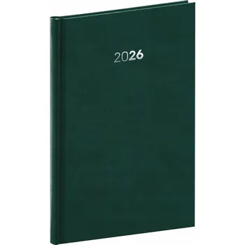 Diář NOTIQUE - Balakon - týdenní diář 2026, zelený, A5, 15 × 21 cm
