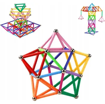 ostatní stavebnice Magnetické vzdělávací hračky pro děti, 204 dílků – dárek k Vánocům