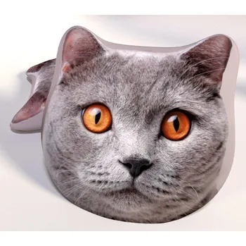 Dekorativní polštářek Polštář s výplní Britská kočka 30x30 cm (Polštářek ve tvaru kočky)