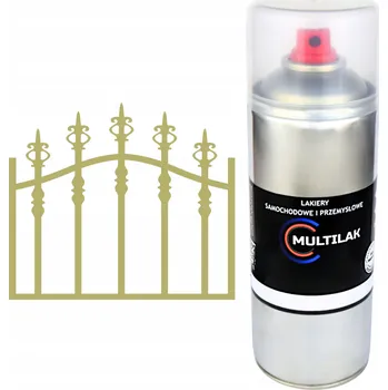 Barva ve spreji Profesionální lesklý antikorozní lak ve spreji na ocel, kov a plech RAL 1020