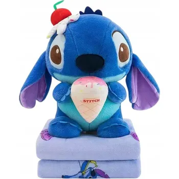 plyšák Plyšový Mazlíček Přítulníček Stitch s vyjímatelnou dekou