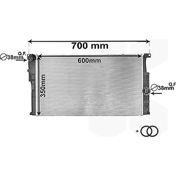 Motor automobilu VAN WEZEL chladič, chlazení motoru 06002446