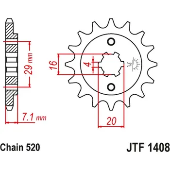 Řetězová sada pro motocykl JT řetězové kolo přední 422 15 SUZUKI RV200 VAN VAN 15-19,TSR200 (TS) 90-92 (42215JT) (řetěz 520) (JT řetězové kolo přední 422 15 SUZUKI RV200 VAN VAN 15-19,TSR200 (TS) 90-92 (42215JT) (řetěz 520))