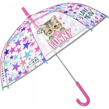 Perletti průhledný dlouhý deštník