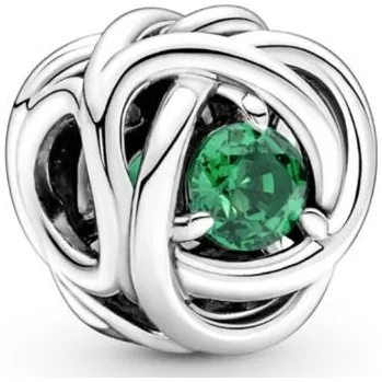 Přívěsek Narozeninový přívěsek Zelený symbol věčnosti stříbro s925